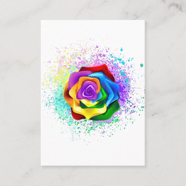 Rose des Regenbogens Visitenkarte (Vorderseite)
