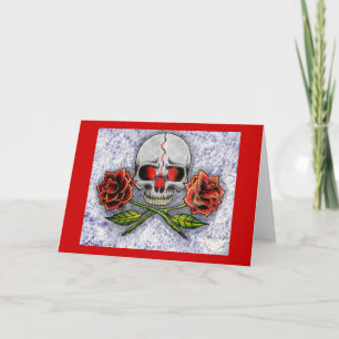 Rose des Todes! Geburtskarte Karte