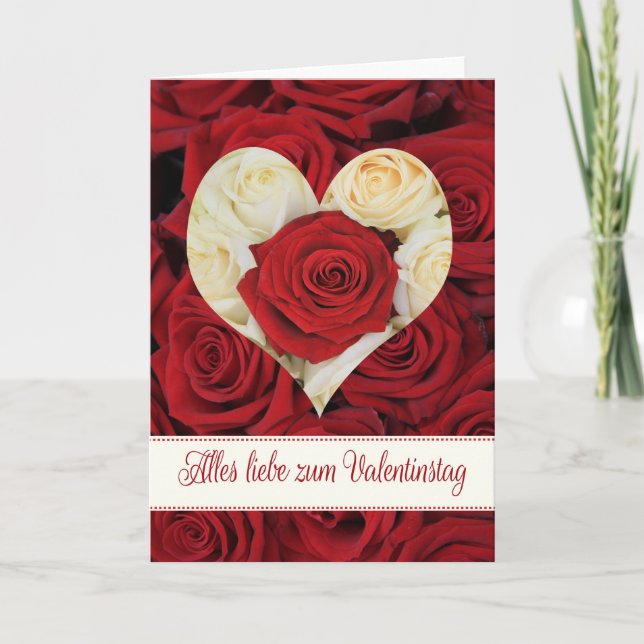 Rose des Valentinstag Feiertagskarte (Vorderseite)