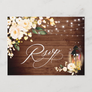 Rose, die RSVP-Hochzeiten mit Auswahl an Speisen u Postkarte
