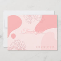 Rose Doodle Personalisiert Vielen Dank Karte