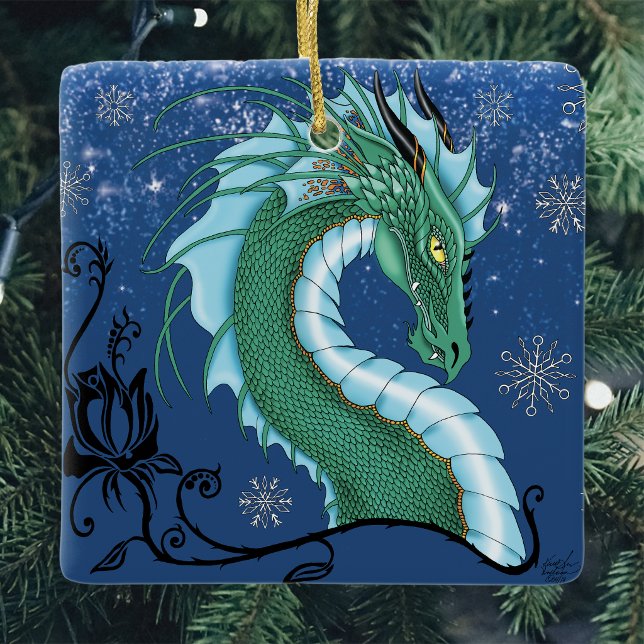 Rose Dragon Keramikornament (Von Creator hochgeladen)