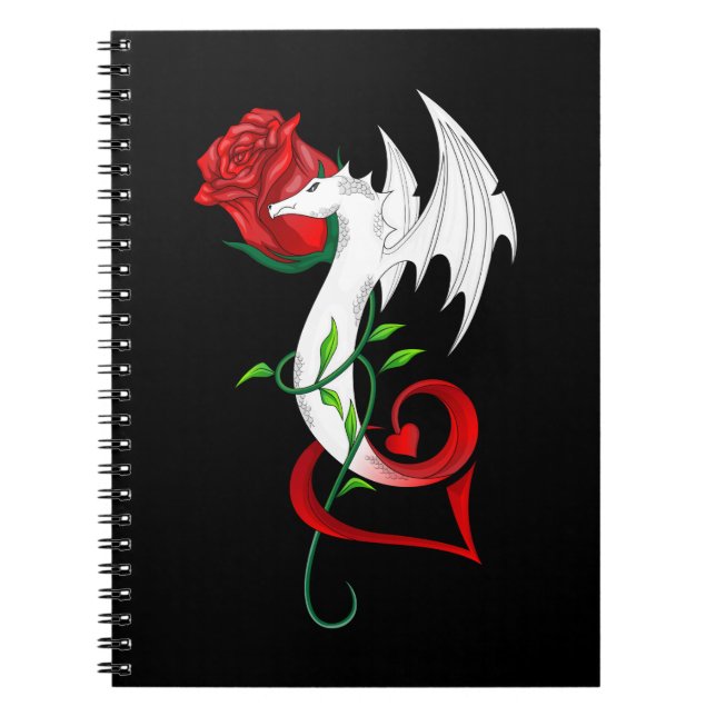 Rose Dragon Lover Notizblock (Vorderseite)
