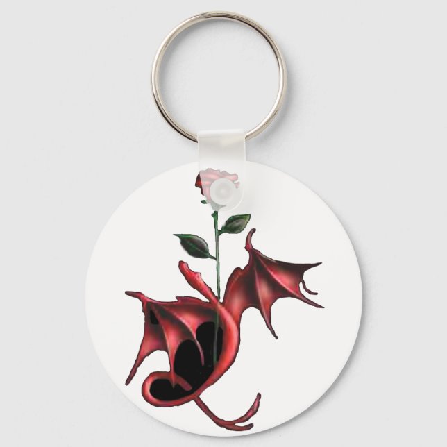Rose Dragon Schlüsselanhänger (Vorderseite)