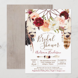 Rose Dreamcatcher Boho Brautparty Einladung