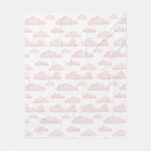 Rose Dreamtime Watercolor Wolken Fleece Blanken