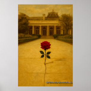 Rose durch den Riss: Rückseite des Weißen Hauses Poster