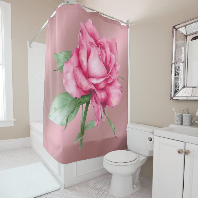 Rose Duschvorhang (Beispiel)