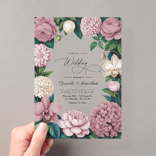 Rose Dust, Silk Blush & Porcelain Cream Hochzeit Acryleinladungen
