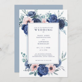 Rose Dusty Blue Wedding