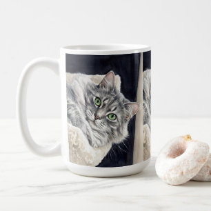Rose, eine Katze mit auffallenden grünen Augen Kaffeetasse