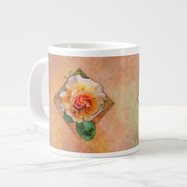 Rose einer anderen Farbe - Tee-Schale Jumbo-Tasse (Vorderseite Links)