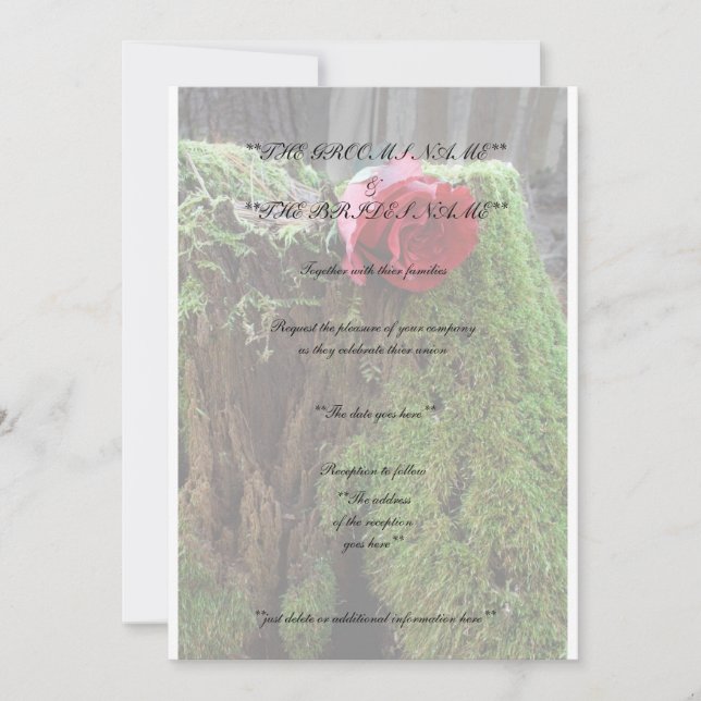 Rose Einladung (Vorderseite)