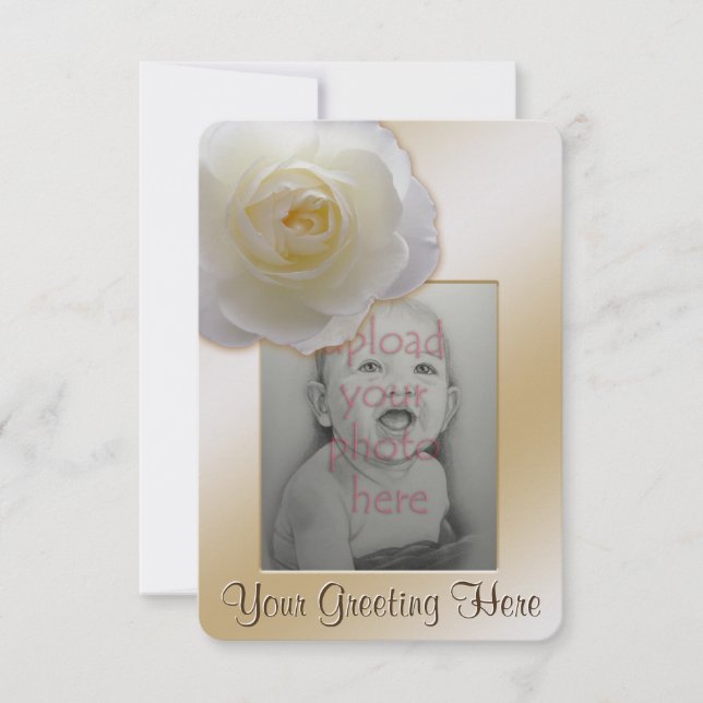 Rose Einladung Personalisierte RSVP-Karte (Vorderseite)
