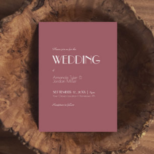 Rose   Einladung zur Hochzeit von dunkler Rose