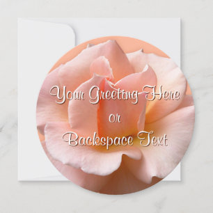 Rose Einladungen Personalisiert Peach Rose RSVP Ka