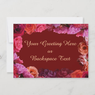 Rose Einladungen Personalisierter Rose RSVP-Karten