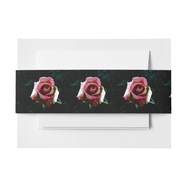 Rose Einladungsbanderole (Vorderseite Beispiel)