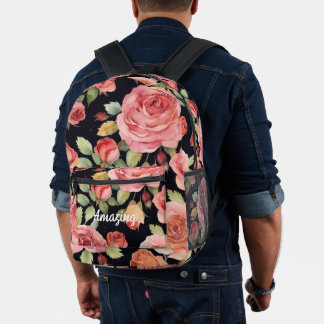 Rose Elegant: Phantastischer Blumenbecher Bedruckter Rucksack