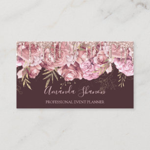 Rose Elegante Blume Logo Event Planner QRCODE Visitenkarte