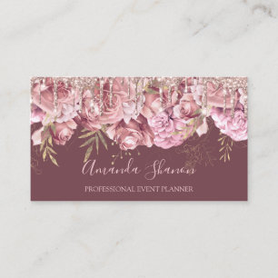 Rose Elegante Blume Logo Event Planner QRCODE Visitenkarte