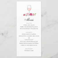 Rose. Elegante rosa Blumenhochzeit. Glas Wein