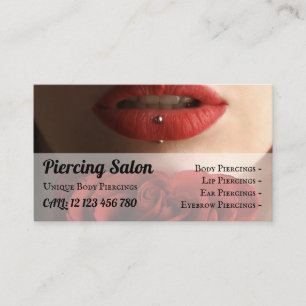 Rose elegante Sterlingsilber-Schmuck Lippen Pierci Visitenkarte