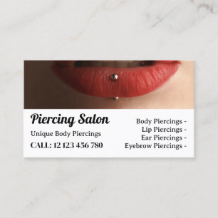 Rose Elegante Sterlingsilber-Schmuck Lippenpiercin Visitenkarte