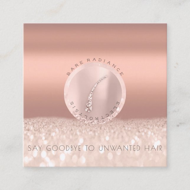 Rose-Elektrolyse-Glitzer-Kupfer Telefonnummerkarte (Vorderseite)