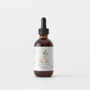 Rose Essenzielle Öle Flasche Adressaufkleber