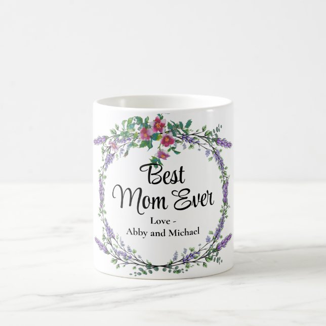 Rose Eukalyptus Beste Mama je Kaffeetasse (Mittel)