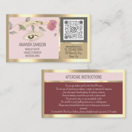 Rose Eyelash Microblade Qr Aftercare Instructions Visitenkarte
