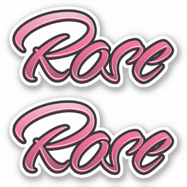 Rose faded pink Aufkleber Sticker Stickerset (Vorderseite)