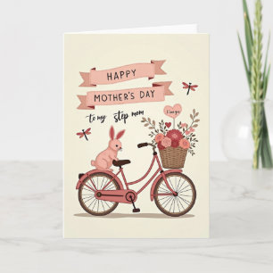 Rose Fahrrad Muttertagskarte Karte