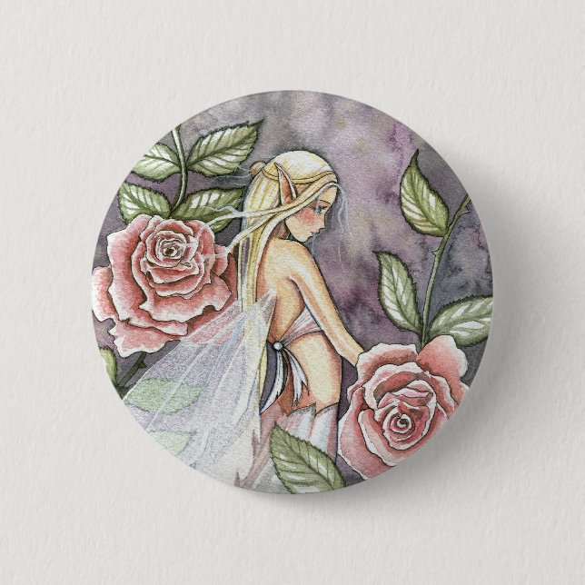 Rose Fairy Button, Button von Molly Harrison (Vorderseite)