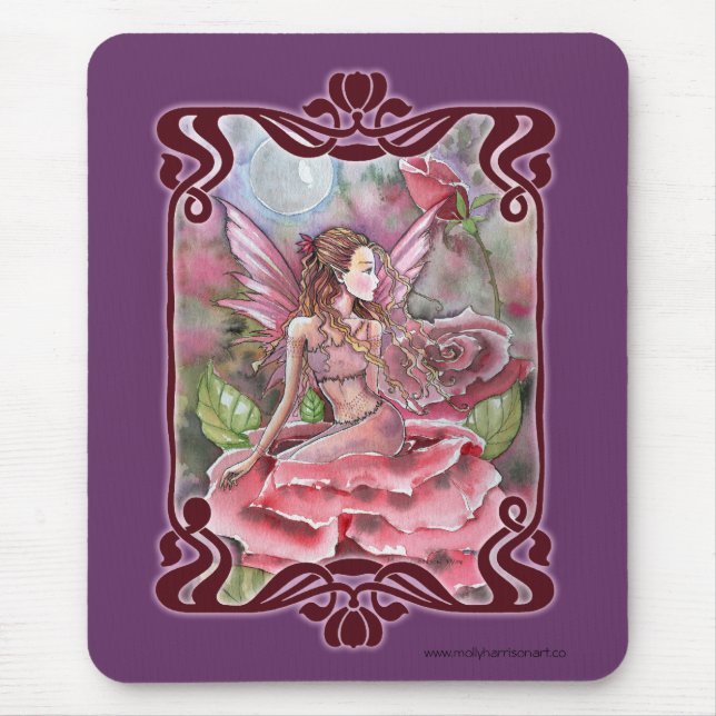 Rose Fairy Extravagant Mousepad von Molly Harrison (Vorne)