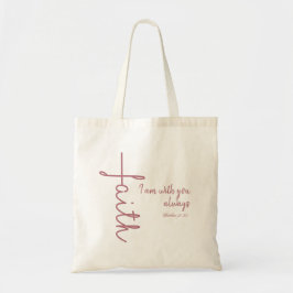 Rose Faith Cross mit Bible Verse Tragetasche