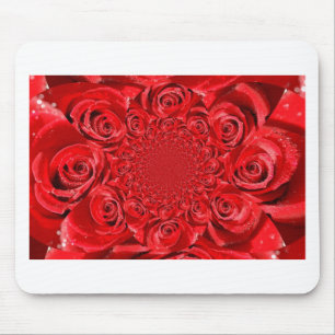 Rose-farbene Welt: Blumenfantasie Mousepad