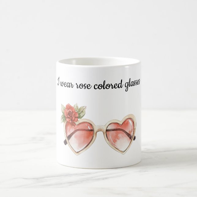 Rose Farbige Sonnenbrille Kaffeetasse (Mittel)