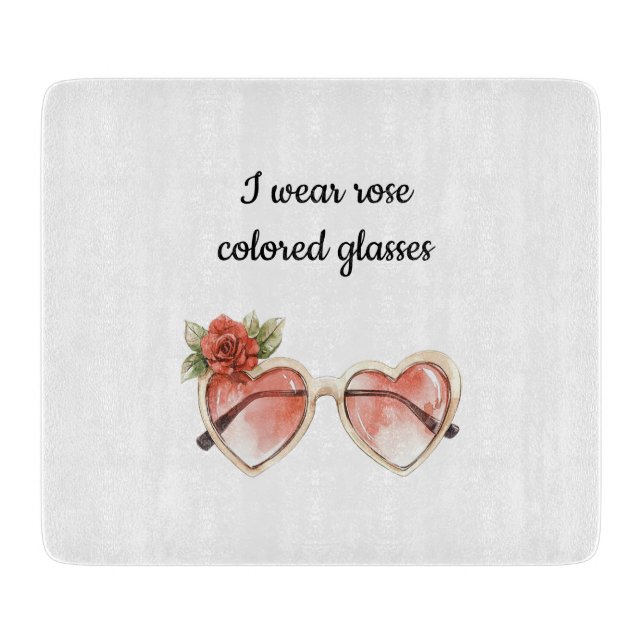 Rose Farbige Sonnenbrille Schneidebrett (Vorderseite)