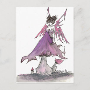 Rose Fee Postkarte