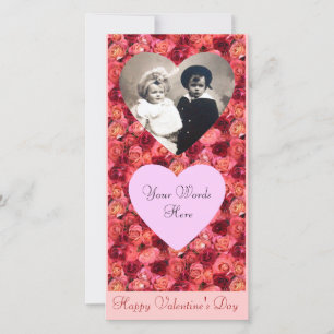 ROSE FELD, leuchtend rosa Feiertagskarte