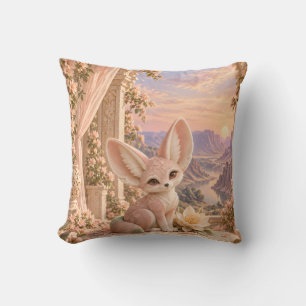 Rose Fennec Fuchs Wüstenuntergang Blüten Terrasse Kissen