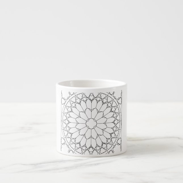Rose Festglas Espressotasse (Vorderseite)