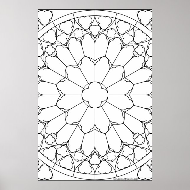 Rose Festglas Poster (Vorne)