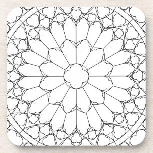 Rose Festglas Untersetzer