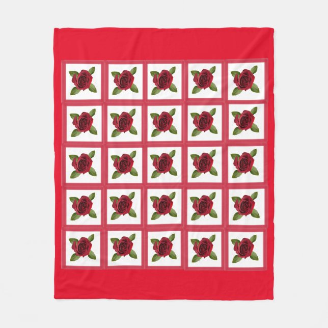 Rose Fleece Blanket (Vorderseite)