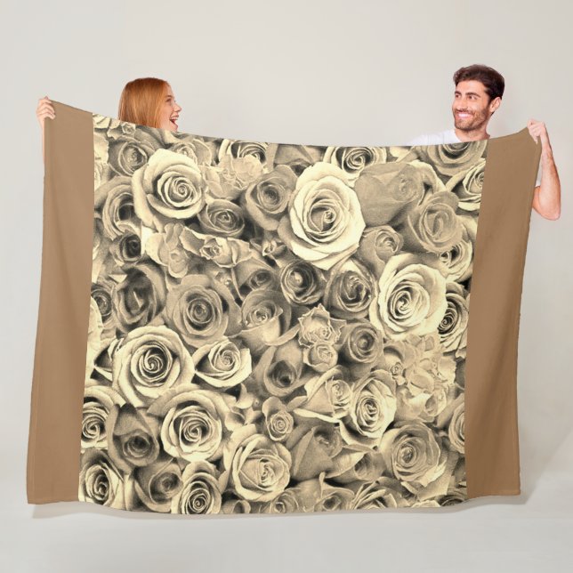 Rose Fleecedecke (Beispiel)