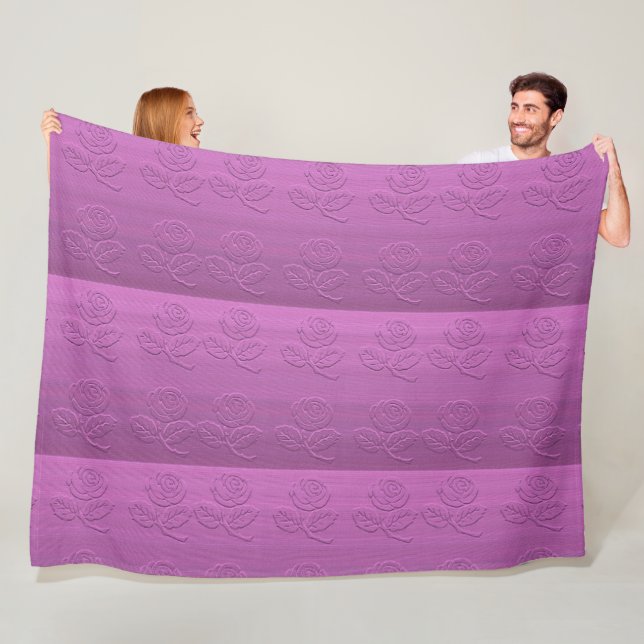 Rose Fleecedecke (Beispiel)