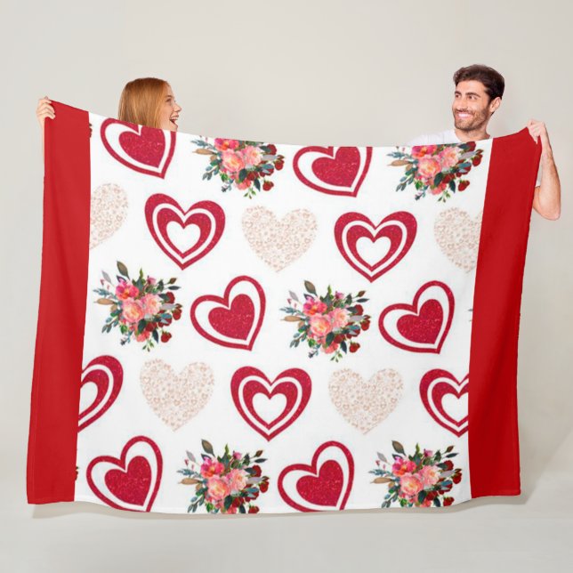 Rose Fleecedecke (Beispiel)